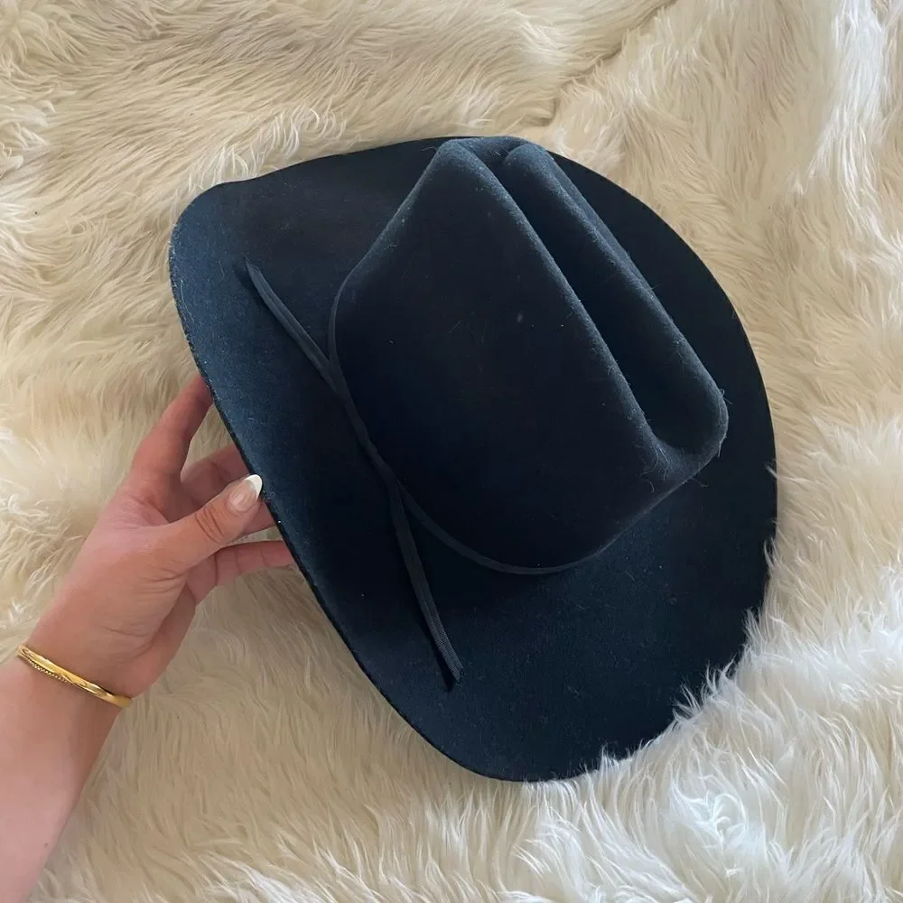 Black  cowboy  hat - Picture 10 of 12